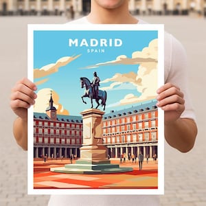 Madrid Spain Travel Wall Art Poster Print