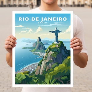 Rio de Janeiro Brazil Travel Wall Art Poster Print