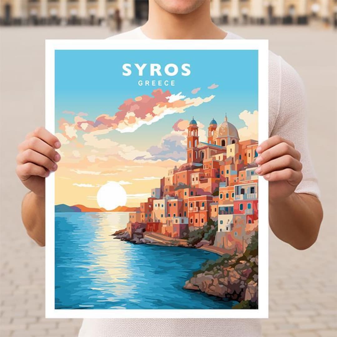 Syros Greece Travel Wall Art Poster Print - Etsy