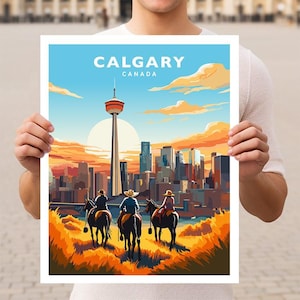 Calgary Canada Travel Wall Art Poster Print