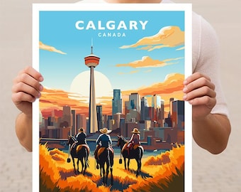 Calgary Canada Travel Wall Art Poster Print