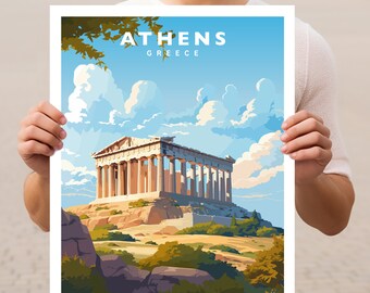 Stampa poster artistica da parete, Atene, Grecia, Partenone, Acropoli