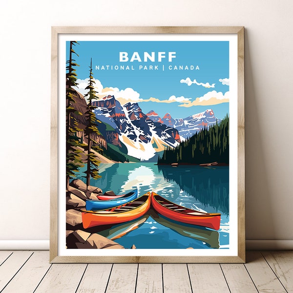 Banff National Park Canada Moraine Lake Alberta Travel Wall Art Poster Print
