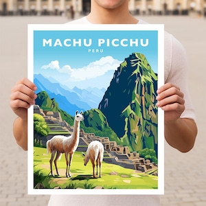 Machu Picchu Peru Travel Wall Art Poster Print