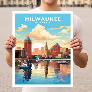 Milwaukee Wisconsin Travel Wall Art Poster Print