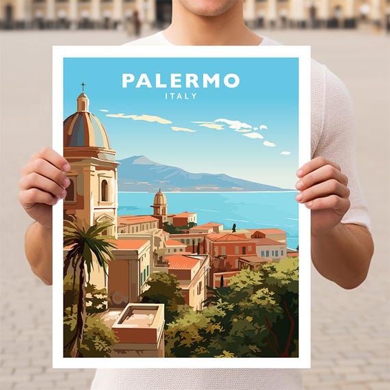 Palermo Italy Sicily Travel Wall Art Poster Print - Etsy