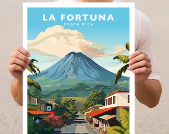 La Fortuna Costa Rica Travel Wall Art Poster Print