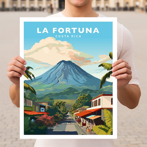 La Fortuna Costa Rica Travel Wall Art Poster Print