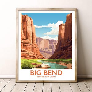 Big Bend Nationalpark Texas Reise Print Geschenk Wandern Wand Kunst Home Decor Poster
