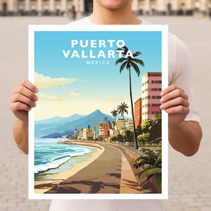 Puerto Vallarta Mexico Jalisco Travel Wall Art Poster Print