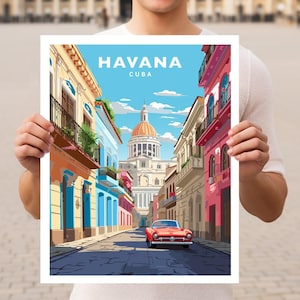 Havana Cuba Travel Wall Art Poster Print