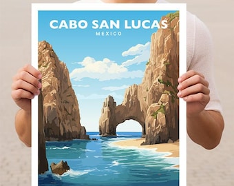 Cabo San Lucas Mexico Baja California Sur Travel Wall Art Poster Print