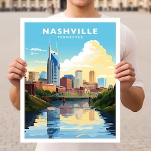Nashville Tennessee Reisewand-Kunst-Plakat drucken