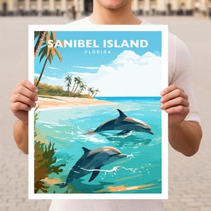 Sanibel Island Florida Reise Wand Kunst Poster Druck
