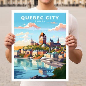 Quebec City Canada Quebec Travel Wall Art Poster Print