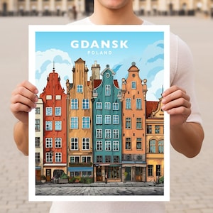 Gdansk Poland Travel Wall Art Poster Print