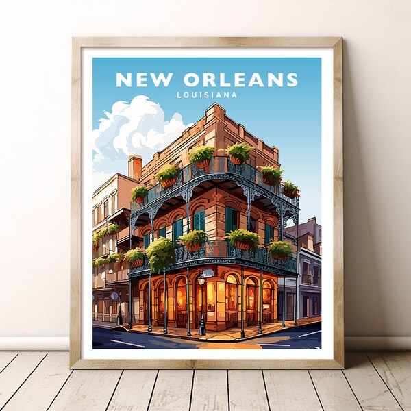 New Orleans Louisiana Travel Wall Art Poster Print