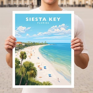 Siesta Key Florida Travel Wall Art Poster Print