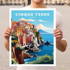 Cinque Terre Italy Travel Wall Art Poster Print