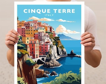 Cinque Terre Italy Travel Wall Art Poster Print