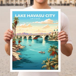 Lake Havasu City Arizona Travel Wall Art Poster Print