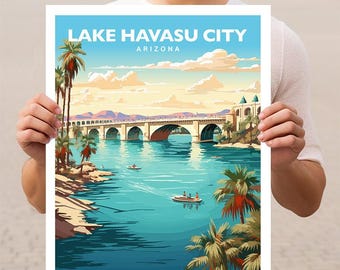 Lake Havasu City Arizona Travel Wall Art Poster Print - Etsy