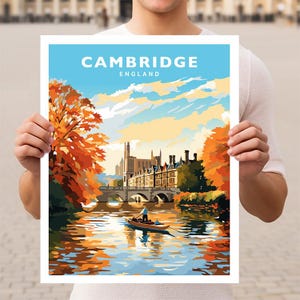 Cambridge England UK Travel Wall Art Poster Print