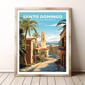 Póster de viaje de Santo Domingo, República Dominicana