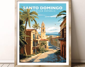 Santo Domingo Dominican Republic Travel Wall Art Poster Print