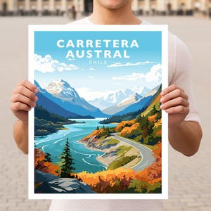 Carretera Austral Chile Travel Wall Art Poster Print