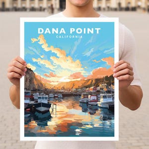 Dana Point California Travel Wall Art Poster Print
