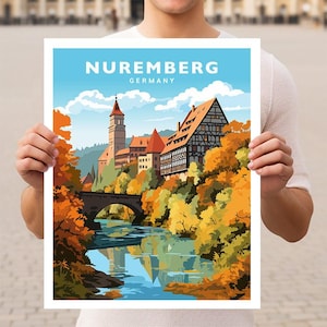 Nuremberg Germany Travel Wall Art Poster Print