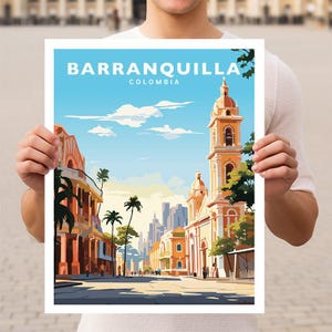 Barranquilla Colombia Travel Wall Art Poster Print