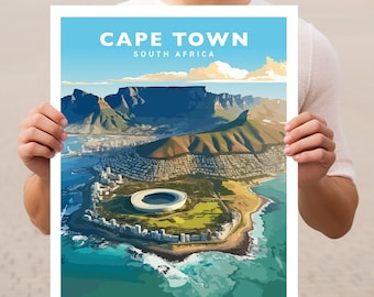 Cape Town South Africa Travel Wall Art Poster Print