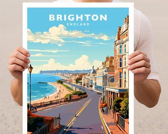 Brighton England UK Travel Wall Art Poster Print