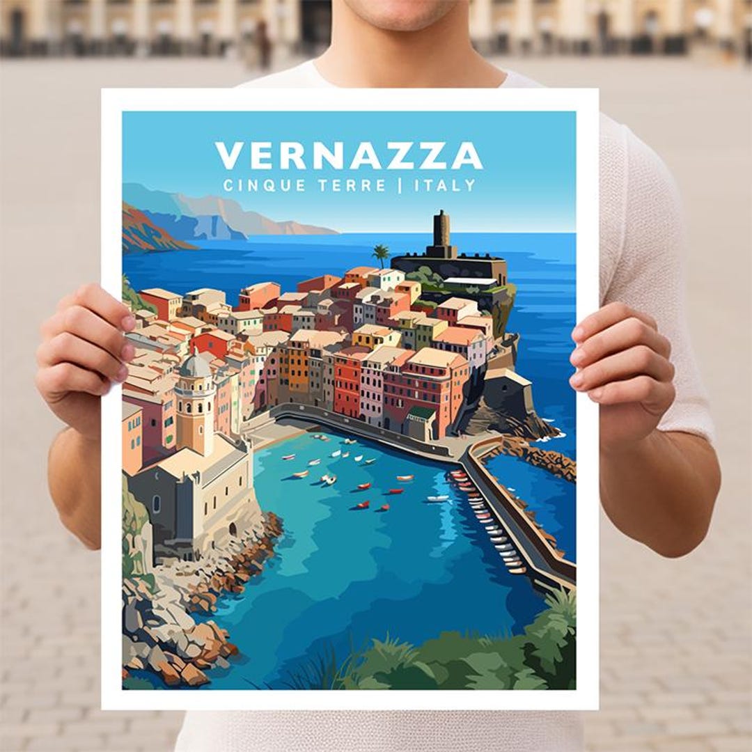 Vernazza Cinque Terre Italy Travel Wall Art Poster Print - Etsy