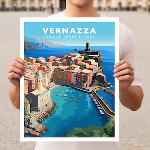 Vernazza Cinque Terre Italy Travel Wall Art Poster Print