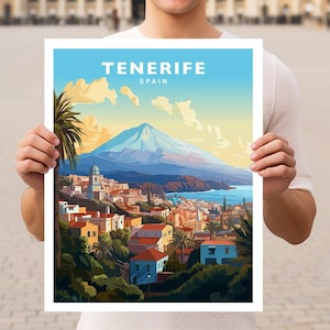 Tenerife Spain Canary Islands Travel Wall Art Poster Print