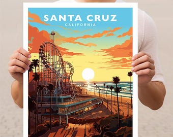Wall Editions Art-Poster 'Visit California' Di Henry Rivers – 50x70 Cm, Carta Opaca 200g, Margine Bianco