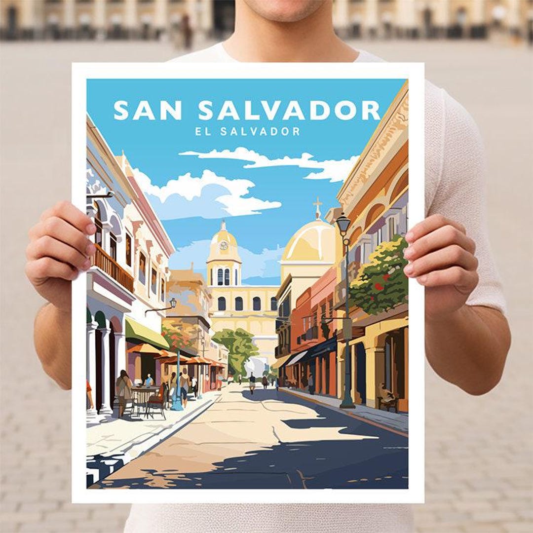 San Salvador El Salvador Travel Wall Art Poster Print - Etsy