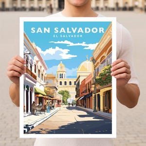 San Salvador El Salvador Travel Wall Art Poster Print