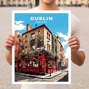 Dublin Ireland Travel Wall Art Poster Print