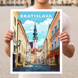Póster de viaje de Bratislava, Eslovaquia