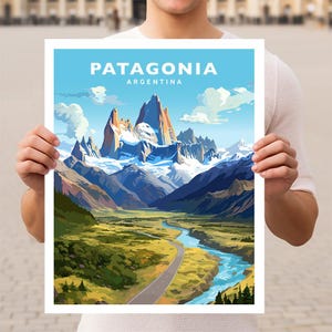Patagonia Argentina El Chaltén El Chalten Travel Wall Art Póster impreso