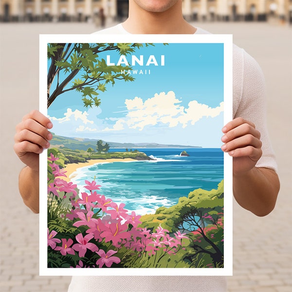 Lanai Hawaii Travel Wall Art Poster Print