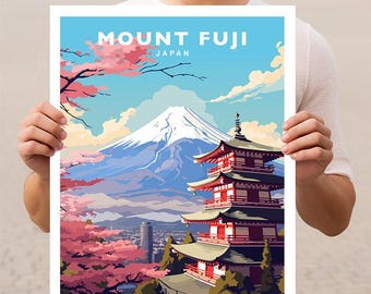 Berg Fuji Japan Reise Wand Kunst Poster Print