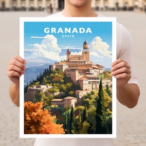 Granada Spain Travel Wall Art Poster Print