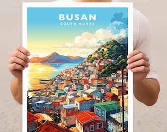Busan South Korea Travel Wall Art Poster Print