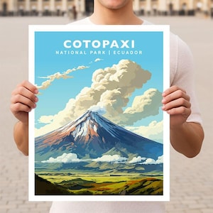 Cotopaxi National Park Ecuador Travel Wall Art Poster Print