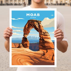 Moab Utah Travel Wall Art Poster Print